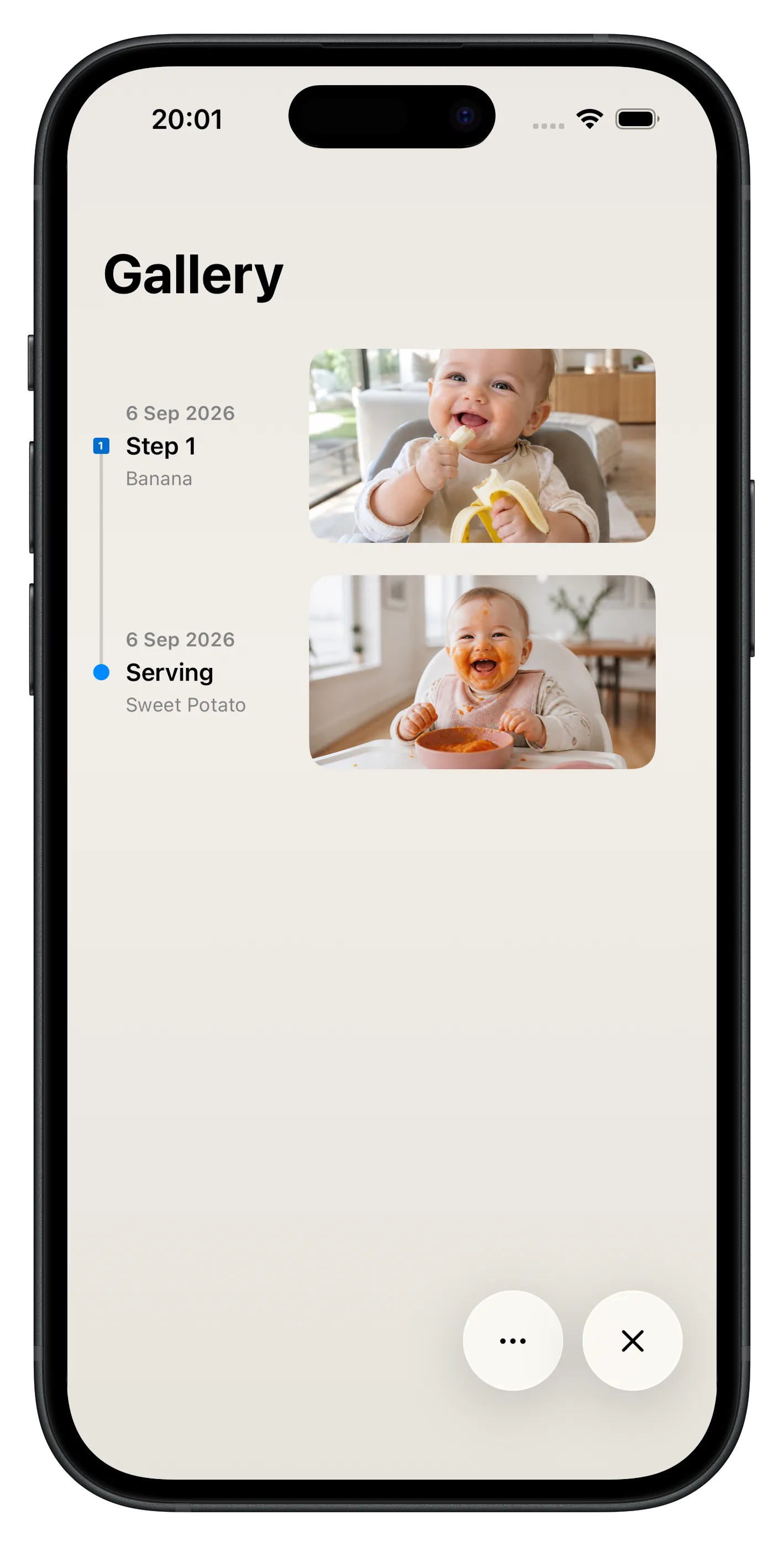 Photo attached to a serving log in Tracker